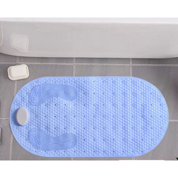 Halkfri PVC Duschmatta med löstagbar pimpsten - 40 X 80 cm