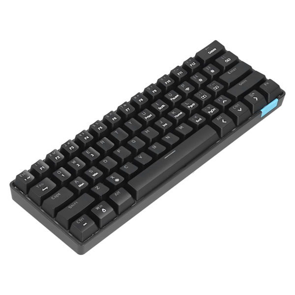 Trådløst tastatur 12 lyseffekter PBT 61 taster Stabil overføring Datakomponent Svart Ergonomisk