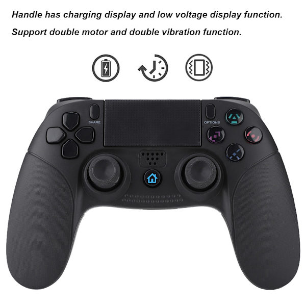 Trådløs Bluetooth-spillkontroller for Sony PS4/PS3-vert kompatibel med PC