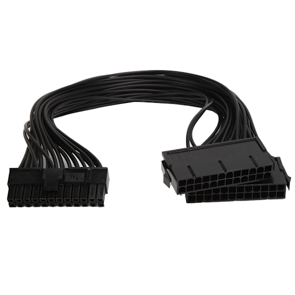 5 st Dual Power Supply Start Cable ATX 24Pin till moderkort Synkron förlängningssladd