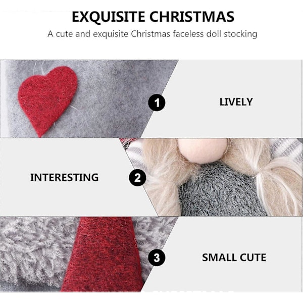 Julstrumpa Presentpåse Svensk Tomte Hängande Dekoration Röd, Tyg