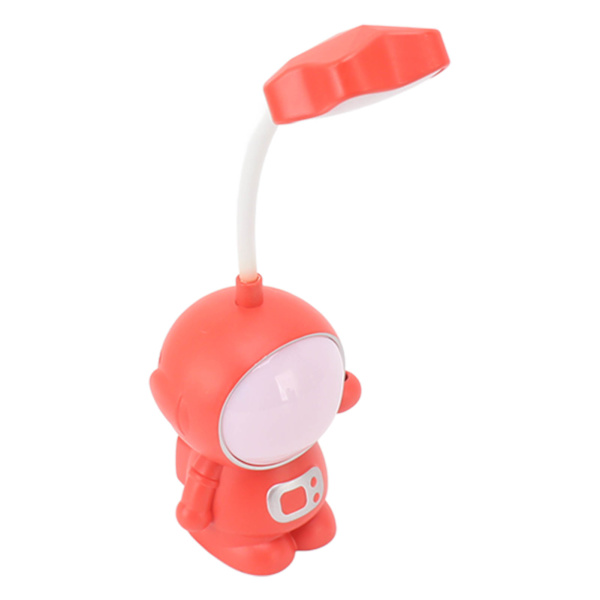 3W LED-sänglampa USB-laddning Ögonskydd Unik form Bärbar Mjuk Varm Studie Läslampa för sovrum Röd