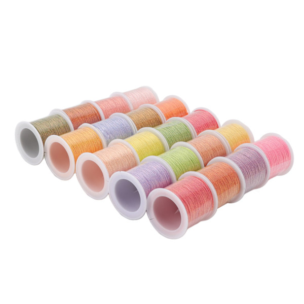 20 farger vokset tråd 55 yard 6 deler klippbar lengde halskjede ledning DIY håndverk vokset polyester ledning for smykkefremstilling