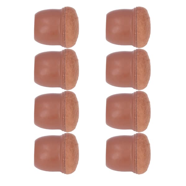 8 st Stolsbensskydd TPE Golvskydd Möbelbensskydd Set Kit för Bord Pall Brun M