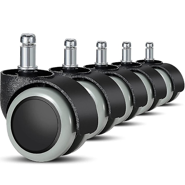 5 Pakke Kontorstolhjul 11 mm / 22 mm Erstatning Hardt Gulv egnet for Gamingstoler, dreiestoler, Fl-B8