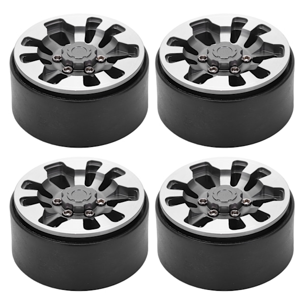 57mm 9 hull aluminiumlegering Beadlock hjulnav med muttere for RC Crawler bilerTitanium