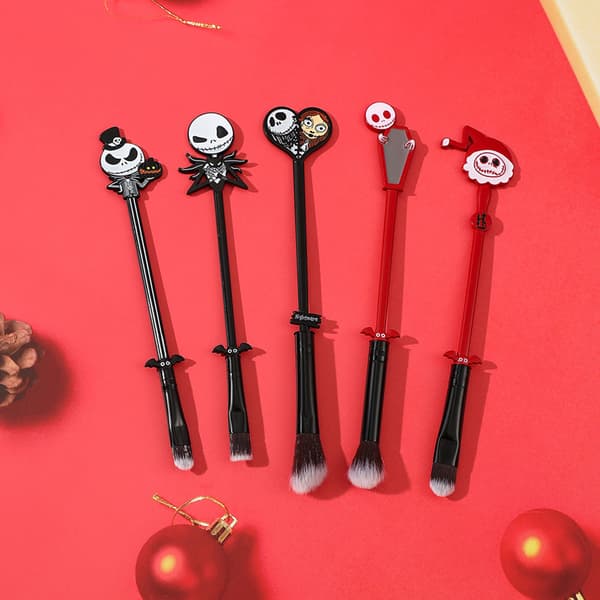 Julfilms Makeupborstar Set Kosmetisk Cosplay Makeupborstset med Förvaringsväska Present till Kvinnor
