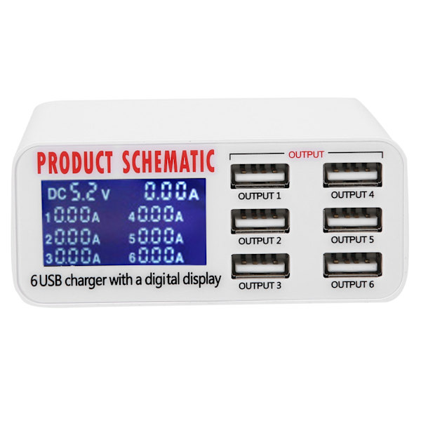 USB portit laturi Älykäs power 40W EU-pistoke 100-240V 50-60Hz