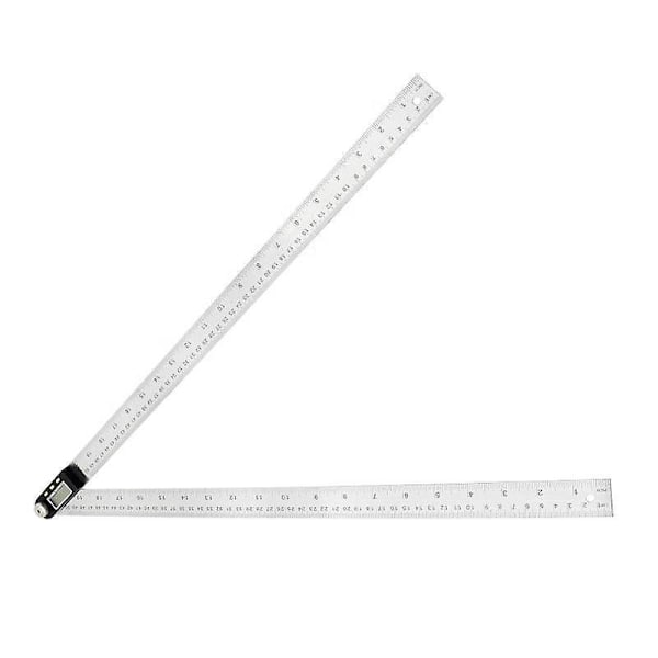 Digital Vinkelmåler i Rustfrit Stål med Nulstilling og Lås - Batteri Inkluderet - 20 tommer/500 mm