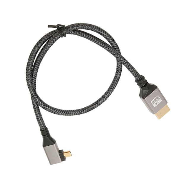 4K HD Multimedia Interface-kabel 60Hz 18Gbps Höghastighets Micro HD Multimedia Interface hane till HD Multimedia Interface hane Höger armbåge 0.5M