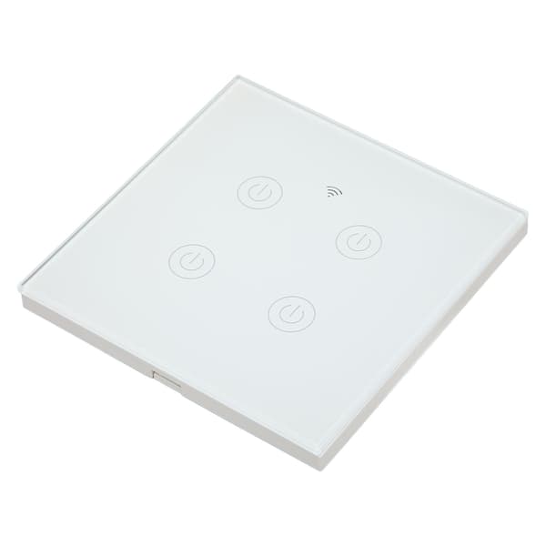 WiFi Smart Väggljusströmbrytare Härdat Glas Fjärrkontroll Trådlös Smart Panelströmbrytare 100‑240V