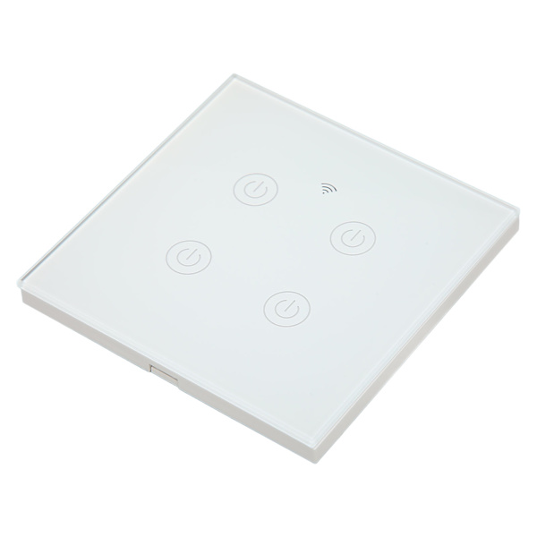 WiFi Smart Wall Light Switch Hærdet glas Fjernbetjening Trådløs Smart Panel Switch 100‑240V