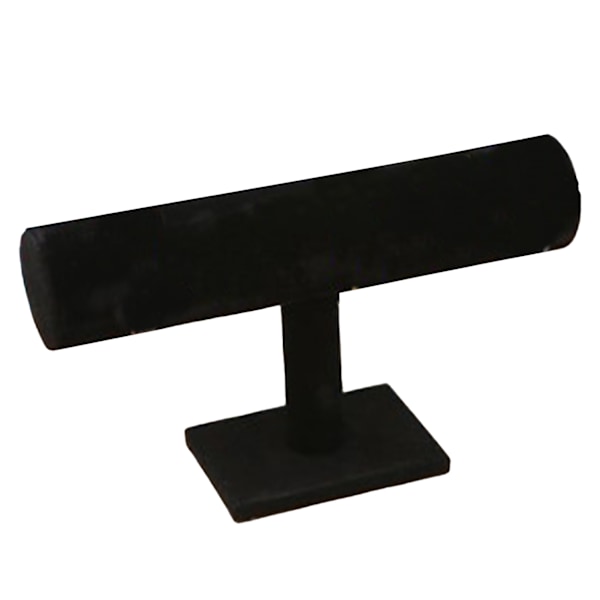 T Bar Armbandshållare Flanell Utseende Delikat Modern Watch Display Stand Smycken Display Svart