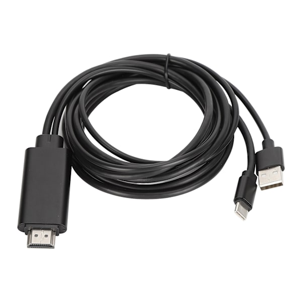 1,8M 4K Type C til HD multimedieinterfacekabel Mobiltelefon til HDTV Synkroniseringsskærmkabel