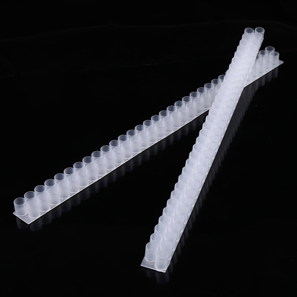 6 st Plast Queen Bee Double Cell Bar Strip Set Base för biodling med 63 Queen Cell Cups