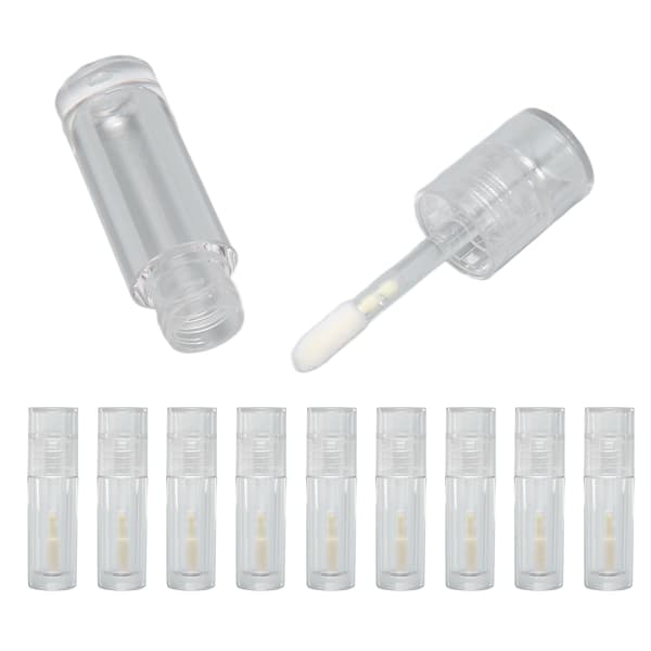 2 ml läppglansrör Tom transparent bärbar lätt påfyllningsbar tom läppbalsamflaska