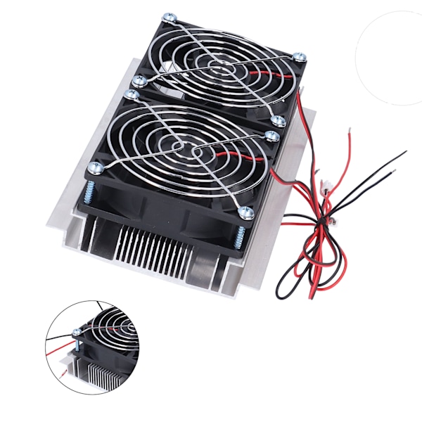 Halvledarkylning Dubbelkärnig Elektronisk Kylare Kylsystem DC12V 120W