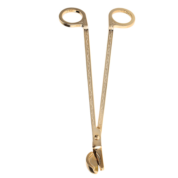 Halvcirkelformad plätering Rostfritt stål Ljus Hjärta Clip Wick Trimmer Saxverktyg (guld)