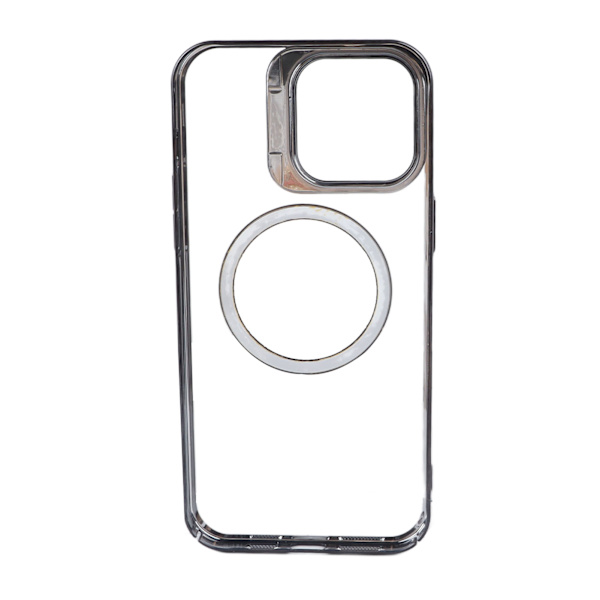 Hårdskal för mobiltelefon, magnetiskt, elektropläterat, svart, transparent, skyddande, för iPhone 14 PRO MAX