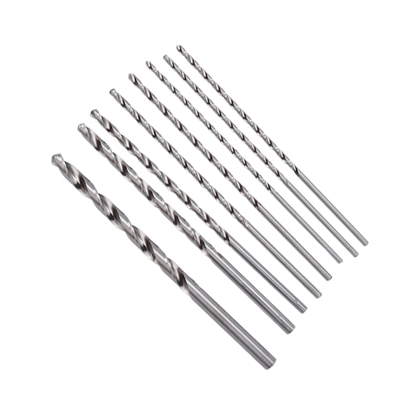 8 st vridborr HSS hålbearbetning metall trä roterande verktygssats 4mm‑10mm extra lång 200mm