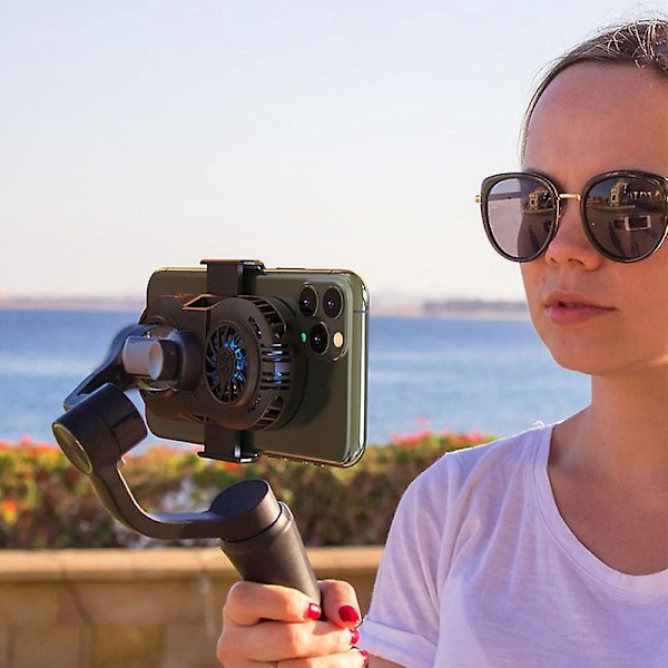 Mobiltelefoner 6-8 cm Brede til TikTok Streaming Udendørs Vlogs Mobilspil Køler Dobbelt Halvleder Radiator
