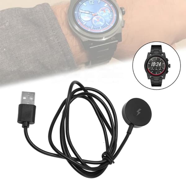 Klokkelader Magnetisk Rask Multi Beskyttelse Bærbar Klokke Ladekabel for Access Sofie Bradshaw Grayson 1 meter Svart
