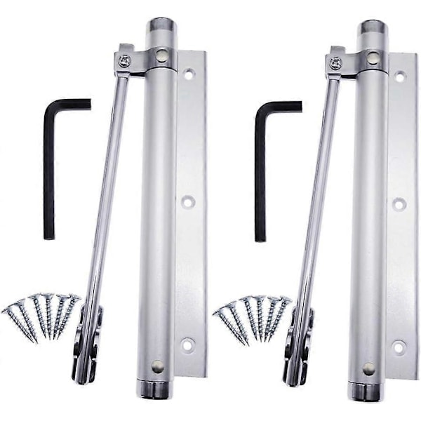Fjederdørlukker Aluminium Legering Dørlukkere Husholdnings Justerbar Overflademonteret Automatisk Dørlukker 45kg (2 stk)