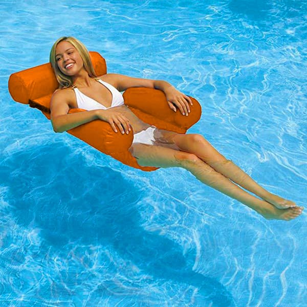 Sommar Uppblåsbar Vikbar Flytande Radstol Strand Pool Vattensport Hängmatta