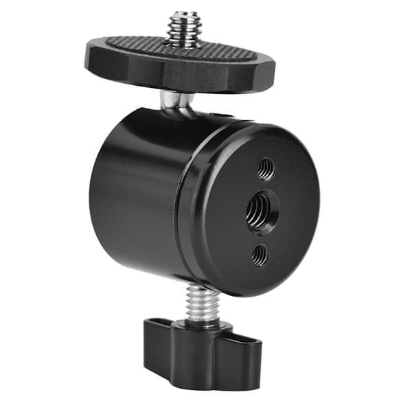 Svingbart kulehode for DSLR kamerastativ (Svart)