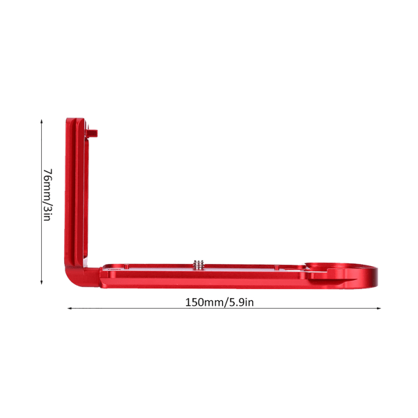 L-formet metal Quick Release-pladebeslag Håndgreb til Canon EOS-R spejlløst kamera (rød)