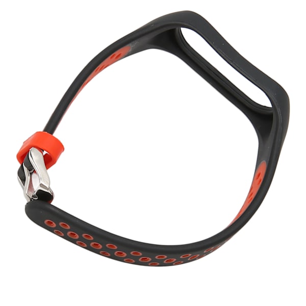 Udskiftningsarmbånd Fuld beskyttelse Juster størrelse Blød Silikone Smart Armbåndsrem til Mi Band 7 Sort Rød