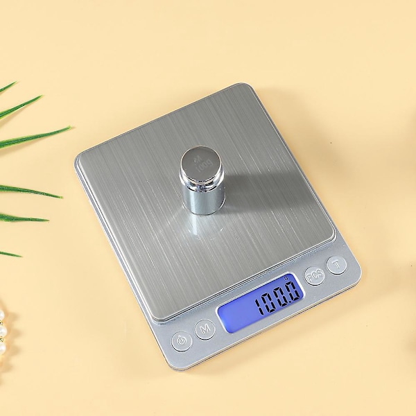 Digital Kjøkkenvekt - Nøyaktig Multifunksjonell Matvekt for Matlaging, Baking - 3000g/0.1g Kapasitet - Enkel Oppbevaring