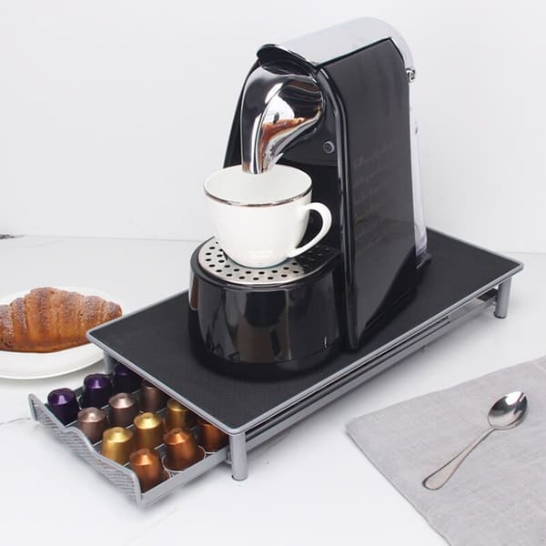 Kaffekapselholder, skuffoppbevaring, multifunksjonell pod-boks, kaffeorganisatorhylle