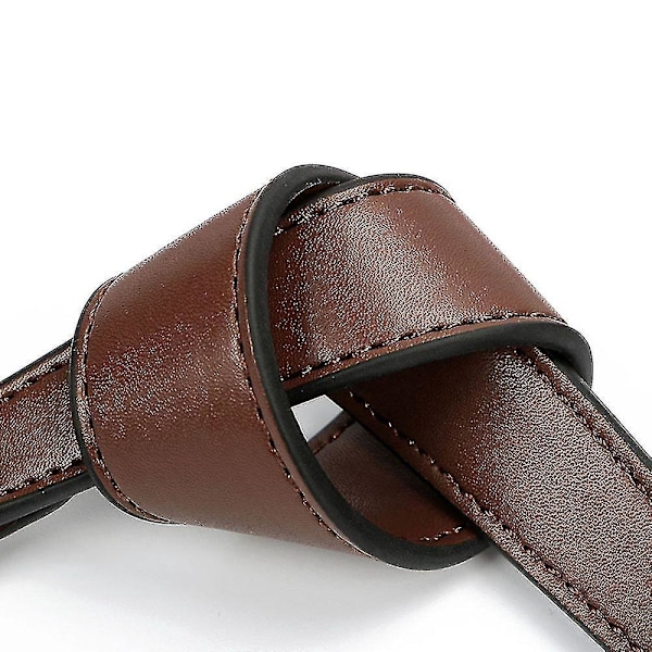 Stilig ekte skinn kort veskestropp for håndvesker 49CM Kaffe