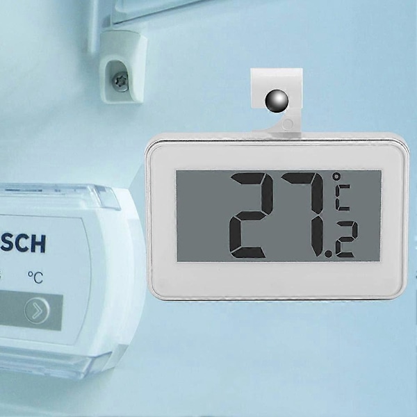 Køleskabstermometer, LCD Digitalt Køleskabstermometer med Justerbart Stativ og Magnet, -20 til 60 (-4F til 140F)