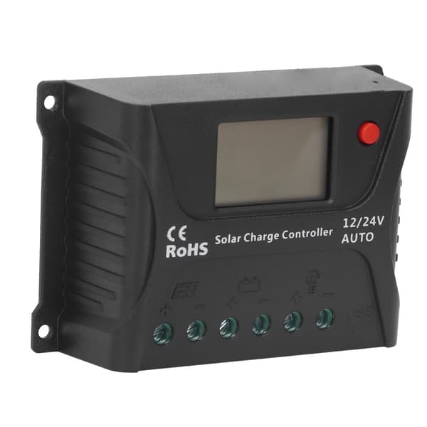 Solladdningsregulator PWM urladdningskontroll LED-display med USB 10A 12V 24V för batteri