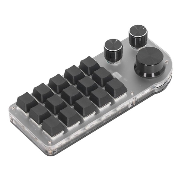 15 tangenter 3 knappar programmerbar knappsats trådbunden USB trådlös Bluetooth blå switch mini makro mekaniskt spelande tangentbord