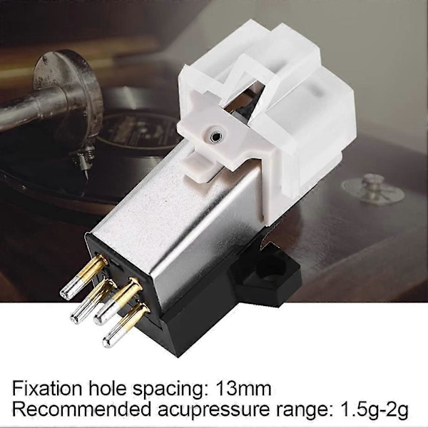 Vinyl Platespiller Headshell Pickup Monteringssett med Elliptisk Stift