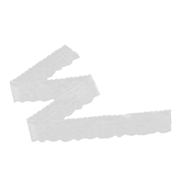 10 meter spetsband 5 cm bred vit enkel rad blommig nylon för tidningsurklipp stickkläder