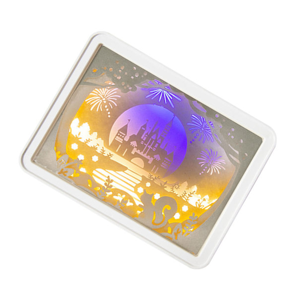 Papercut Light Box Pehmeä lämmin valo romanttinen USB -akkukäyttöinen 3D-paperin veistoslamppu makuuhuoneen toimistojuhliin Type 6 (manuaalinen kytkin)