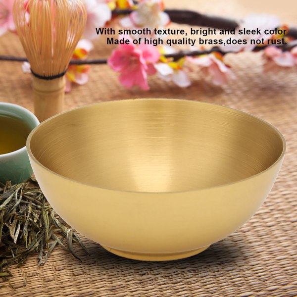 Delikat Popular Pure Messing Bowl Buddhist Supply God and Buddha Worship Tool 3,2 Tommer