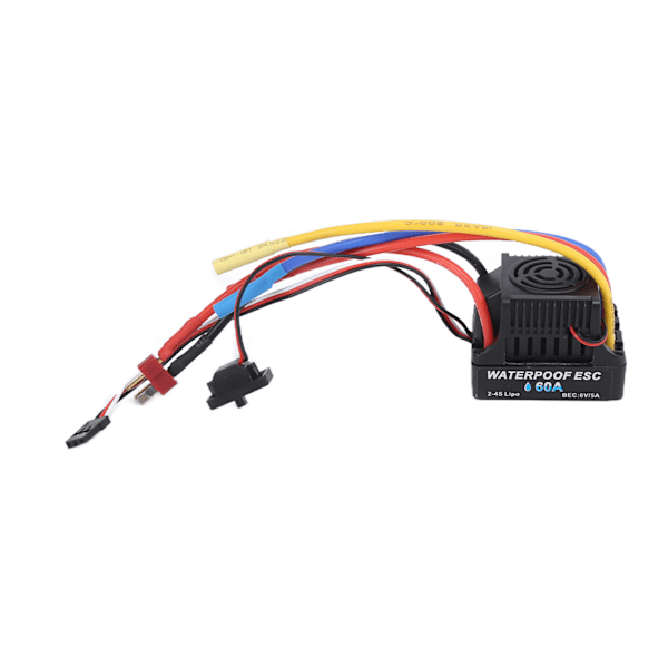 Elektroninen nopeudensäädin 60A vedenpitävä harjaton ESC sähköinen ohjain 1/10 kauko-ohjattavaan autoon