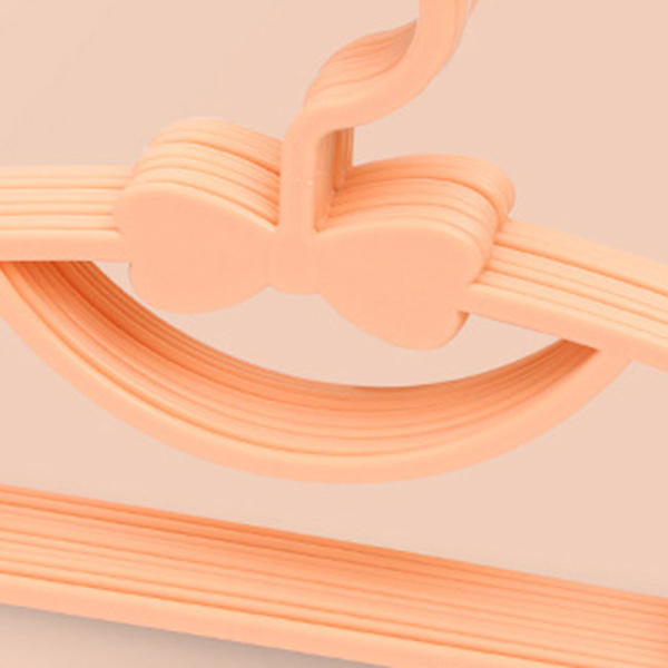 10 STK børneopbevaringsbøjler plastik tyk bue knude frakketørrer bøjle til småbørn Baby Orange