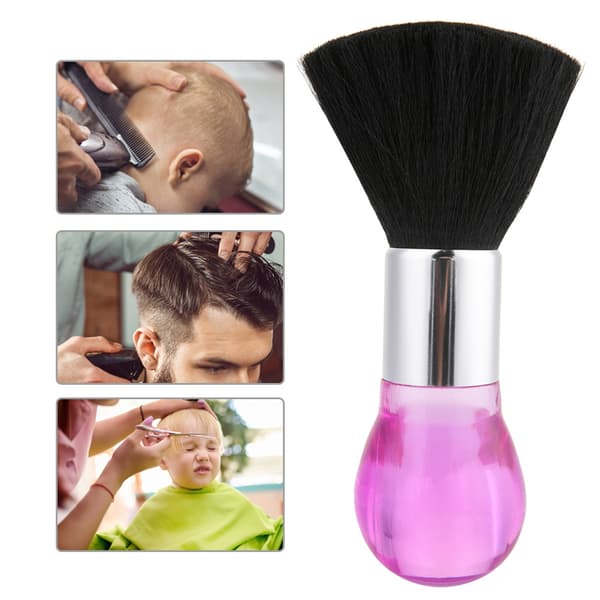 Hals- og ansiktsbørste Barberhårrensebørste Klippehårstylingverktøy (Rosa)