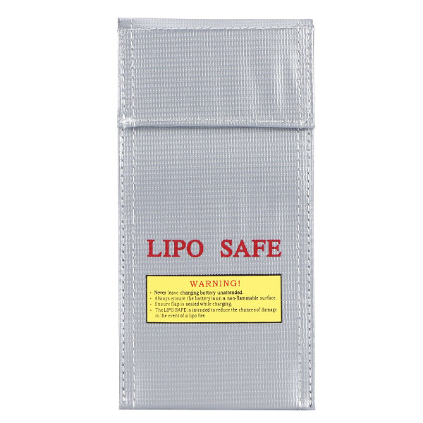 Lithium Ion Battery Safe Bag Brannsikker eksplosjonssikker oppbevaringspose beskytter 10x20cm