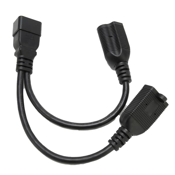 IEC320 C20 til 5 20R strømkabel Universal Standard Y-splitter strømadapterkabel til computer HDTV-skærm 0,3 m