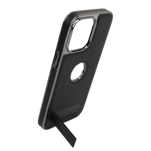 Fodral för IPhone PU Läder Fullt Skydd Stöttålig Slim Mobiltelefon Skal för Män Daglig Användning Svart för IPhone 14