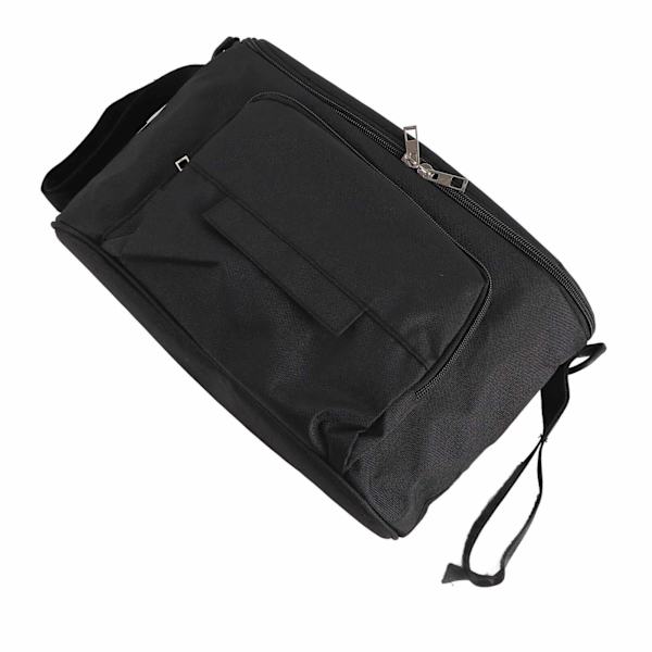 Multifunksjonell babyvogn med stor kapasitet, hengende veskeorganisator, oppbevaringspose, bleieflaskeholder, svart med stropp