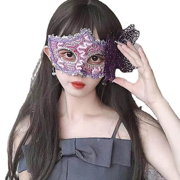 Venetiansk spetsmask för par - Elegant karnevalfest kostymball accessoar