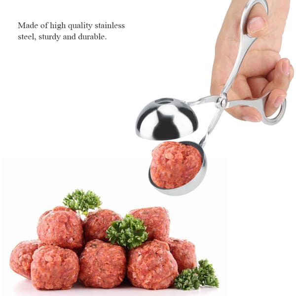 Køkkenredskab til frikadeller og risboller i rustfrit stål, non-stick